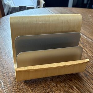 Michael Graves Molded plywood aluminum Letter Holder MCM desk top MCM